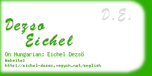 dezso eichel business card